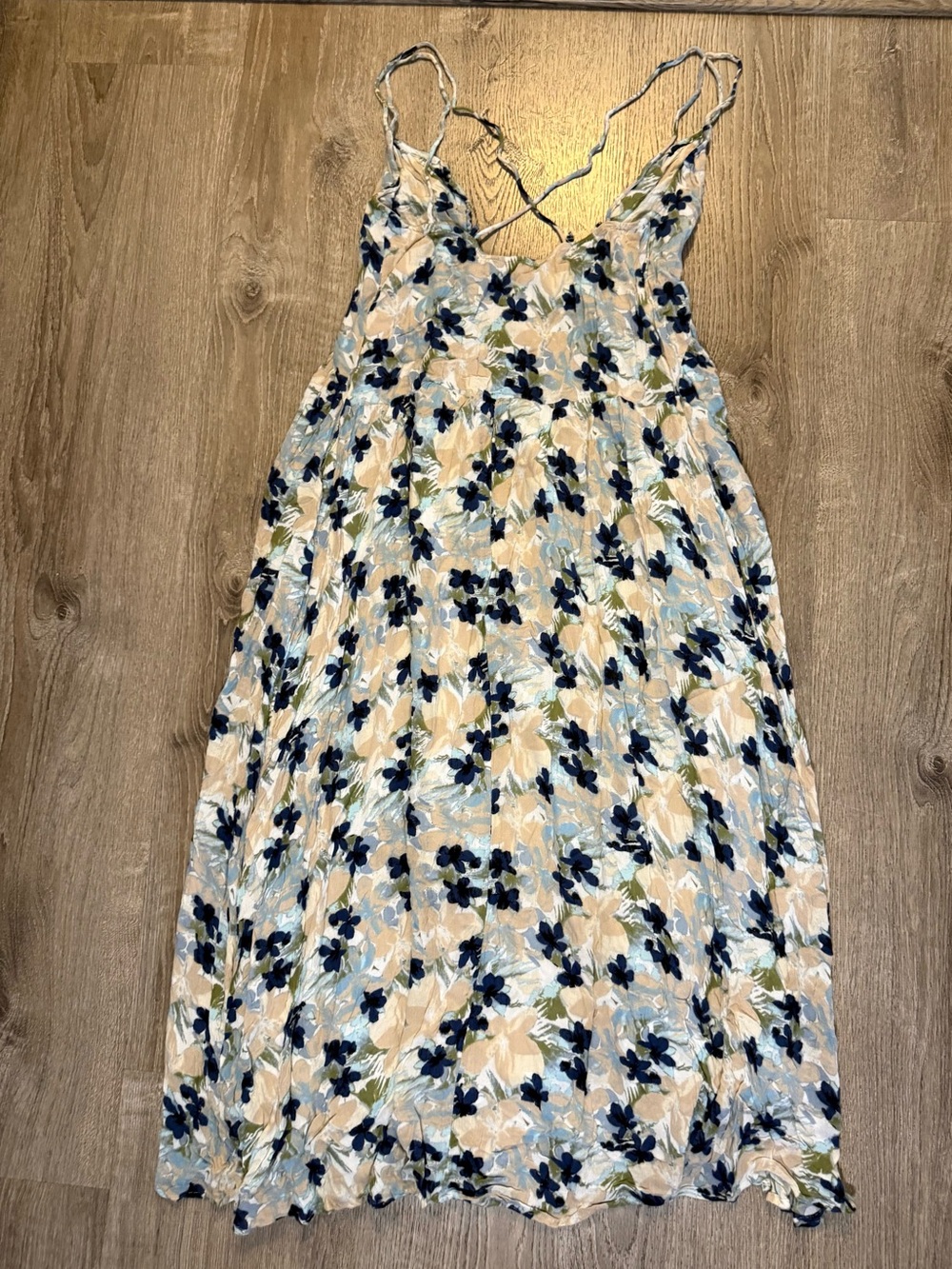 Free people BLUE MULBERRY KEYHOLE MAXI DRESS (altered) - Picture 4 of 11